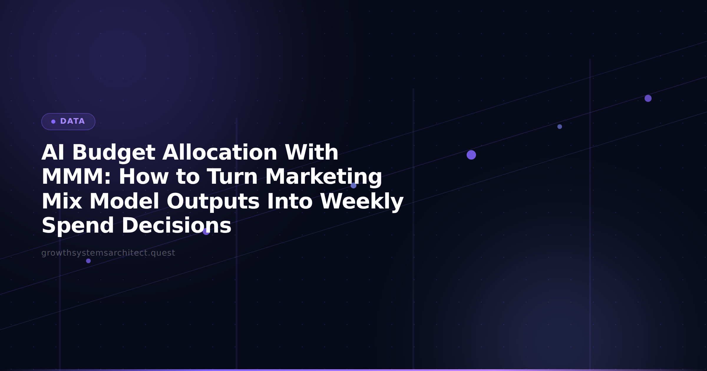 AI Budget Allocation With MMM: How to Turn Marketing Mix Model Outputs Into Weekly Spend Decisions