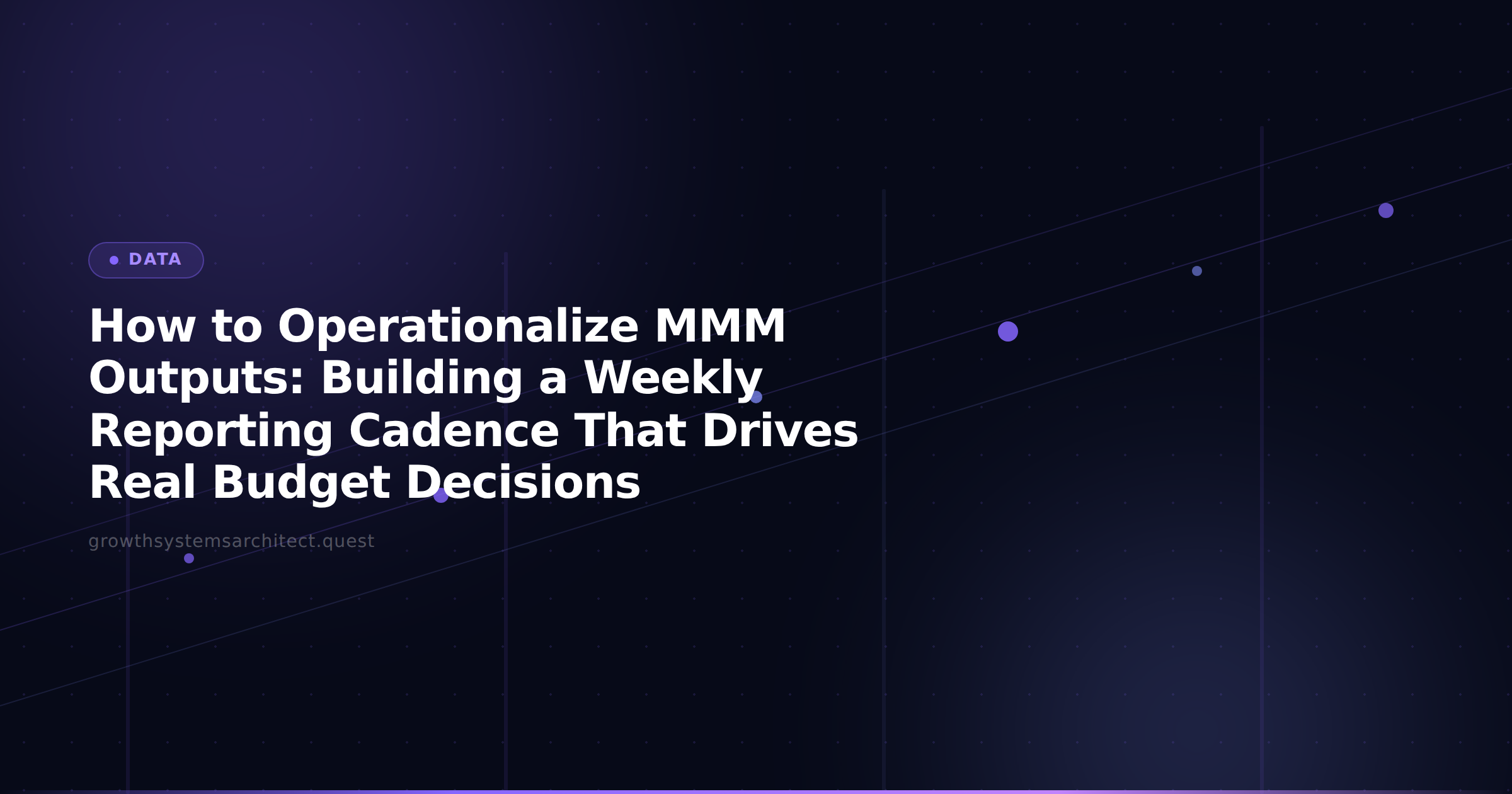 How to Operationalize MMM Outputs: Building a Weekly Reporting Cadence That Drives Real Budget Decisions